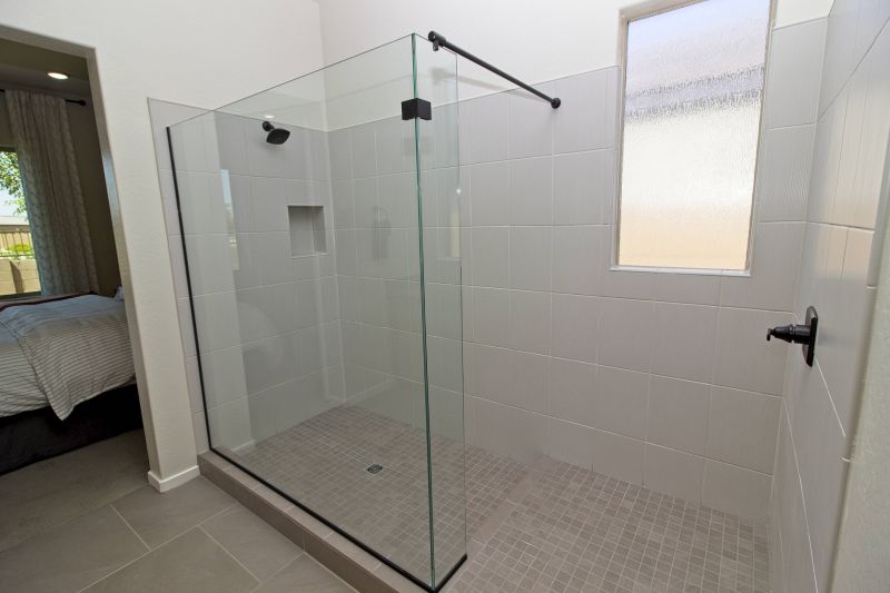 Contemporary Bathroom with Glass Walls